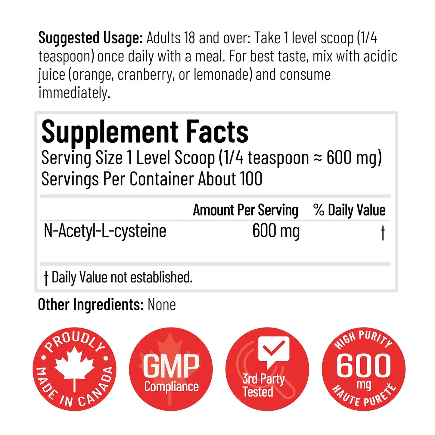 NAC (N-Acetyl-L-Cysteine) Powder